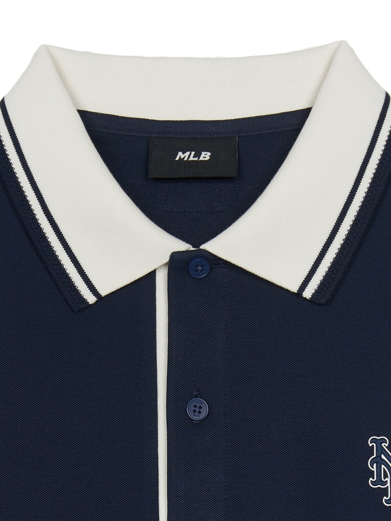 Áo Polo MLB Basic Cara Color Comfortable Fit Cara T-Shirt New York Mets Navy