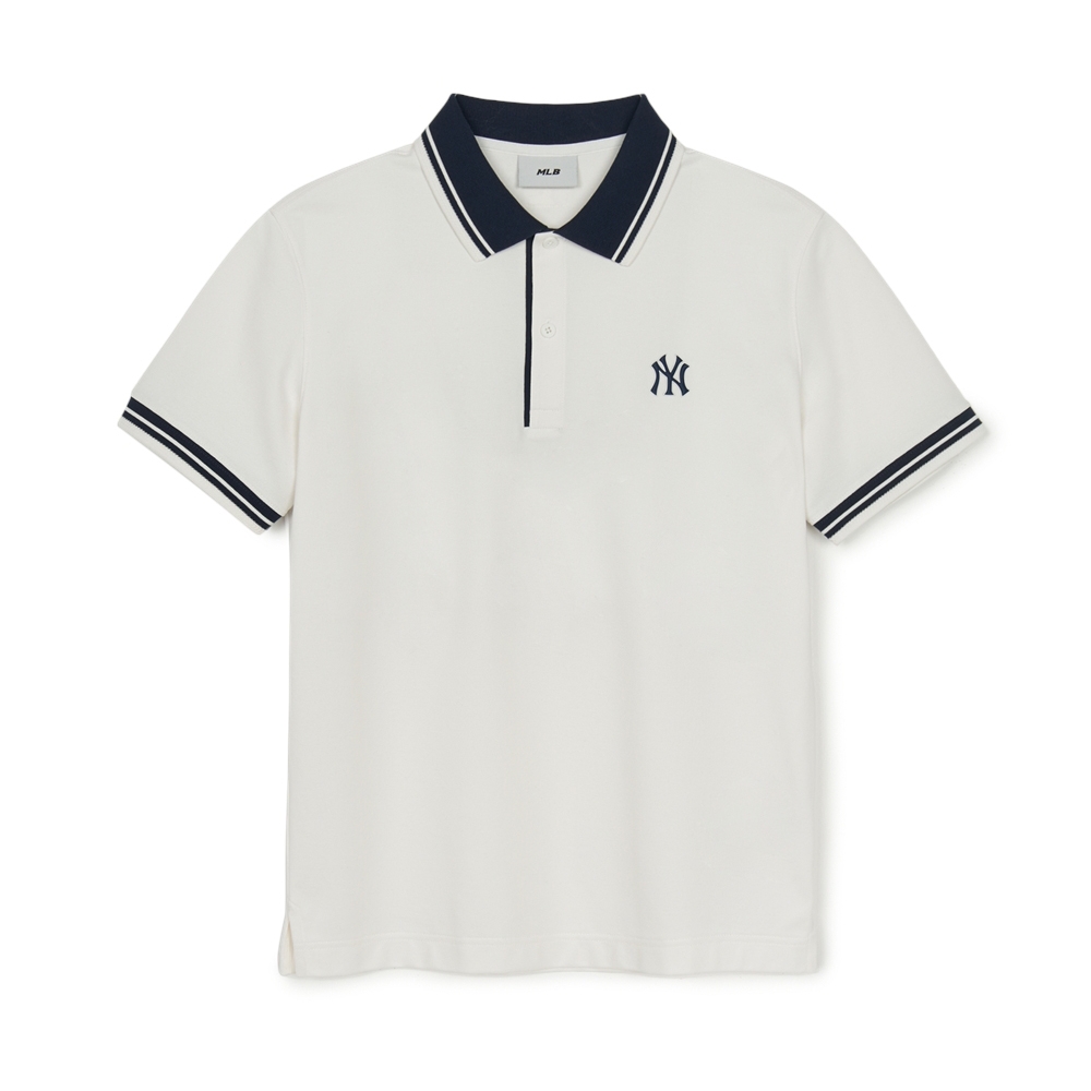 Áo Polo MLB Basic Cara Color Comfortable Fit Cara T-Shirt New York Yankees Ivory