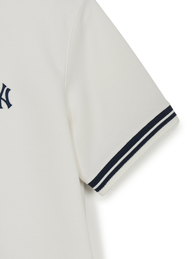 Áo Polo MLB Basic Cara Color Comfortable Fit Cara T-Shirt New York Yankees Ivory