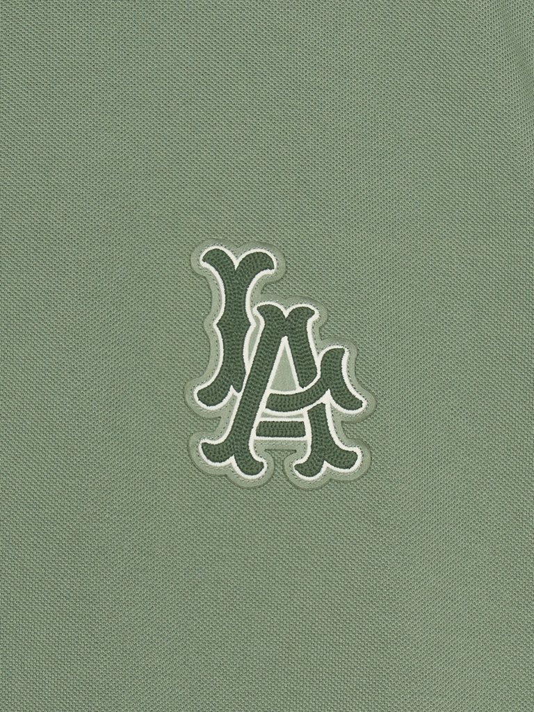 Áo Polo MLB Basic Coopers Logo Overfit Collar T-Shirt LA Angels Khaki