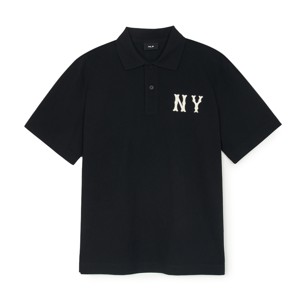 Áo Polo MLB Basic Coopers Logo Overfit Collar T-Shirt New York Yankees Black