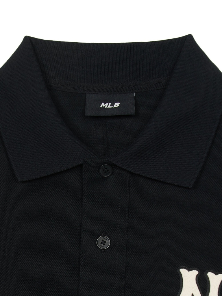 Áo Polo MLB Basic Coopers Logo Overfit Collar T-Shirt New York Yankees Black