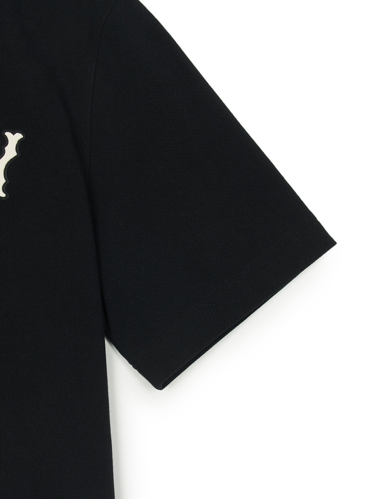 Áo Polo MLB Basic Coopers Logo Overfit Collar T-Shirt New York Yankees Black