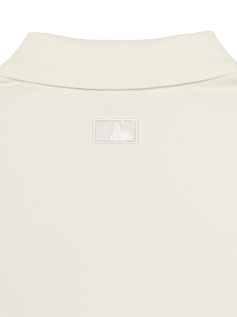 Áo Polo MLB Basic Coopers Logo Overfit Collar T-Shirt New York Yankees Cream