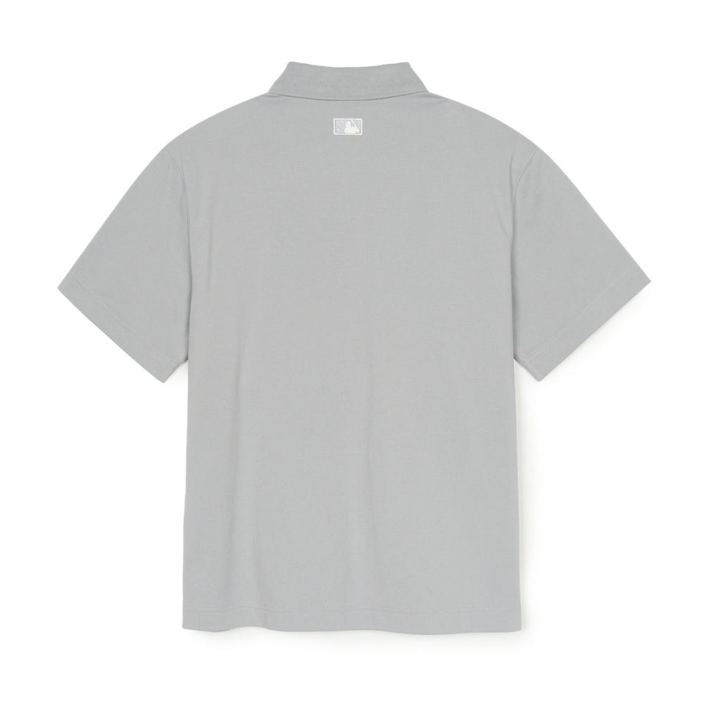 Áo Polo MLB Basic Coopers Logo Overfit Collar T-Shirt New York Yankees Grey