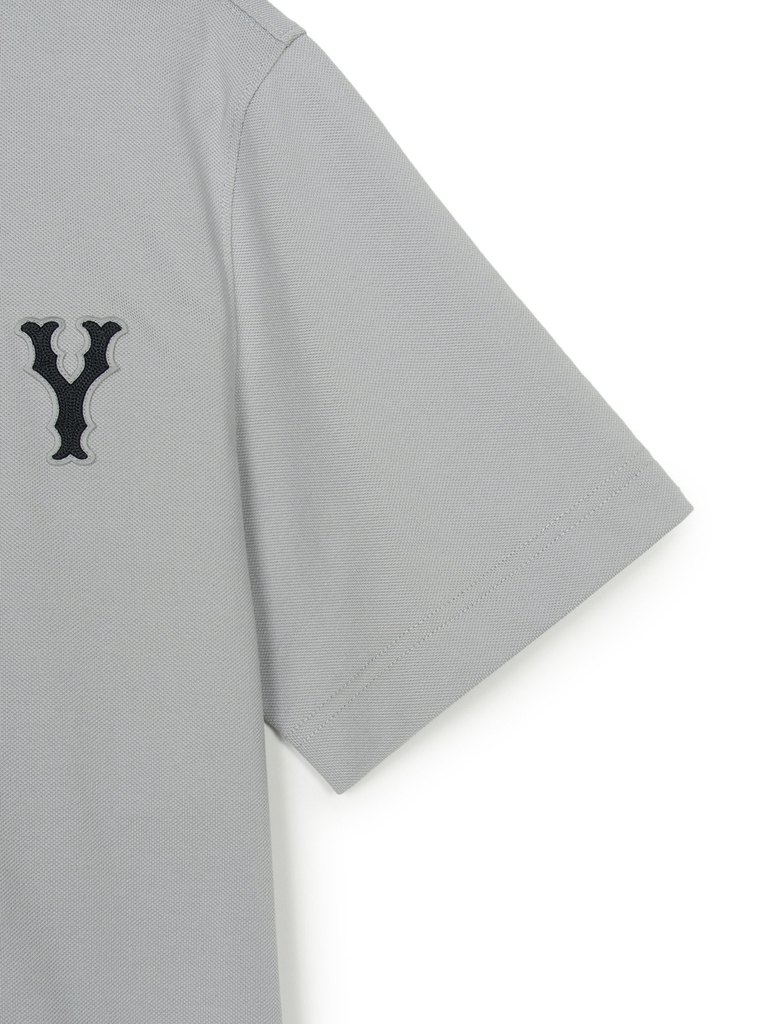 Áo Polo MLB Basic Coopers Logo Overfit Collar T-Shirt New York Yankees Grey