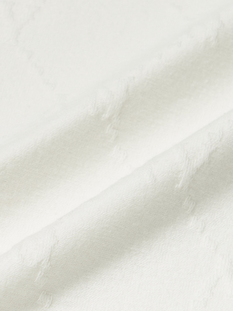 Áo Polo MLB Dia Mono Jacquard Collar T-Shirt New York Yankees Ivory