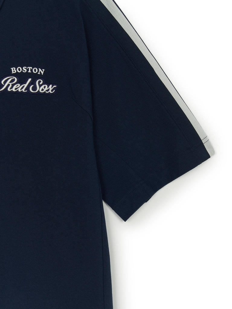 Áo Polo MLB Varsity Sportive Overfit Collar T-Shirt Boston Red Sox Navy