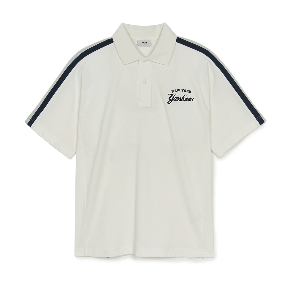 Áo Polo MLB Varsity Sportive Overfit Collar T-Shirt New York Yankees Ivory