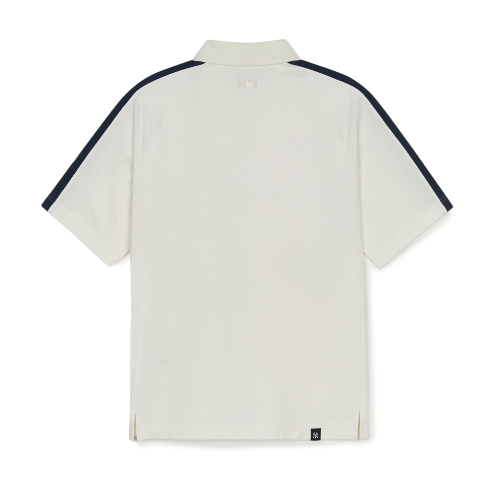 Áo Polo MLB Varsity Sportive Overfit Collar T-Shirt New York Yankees Ivory