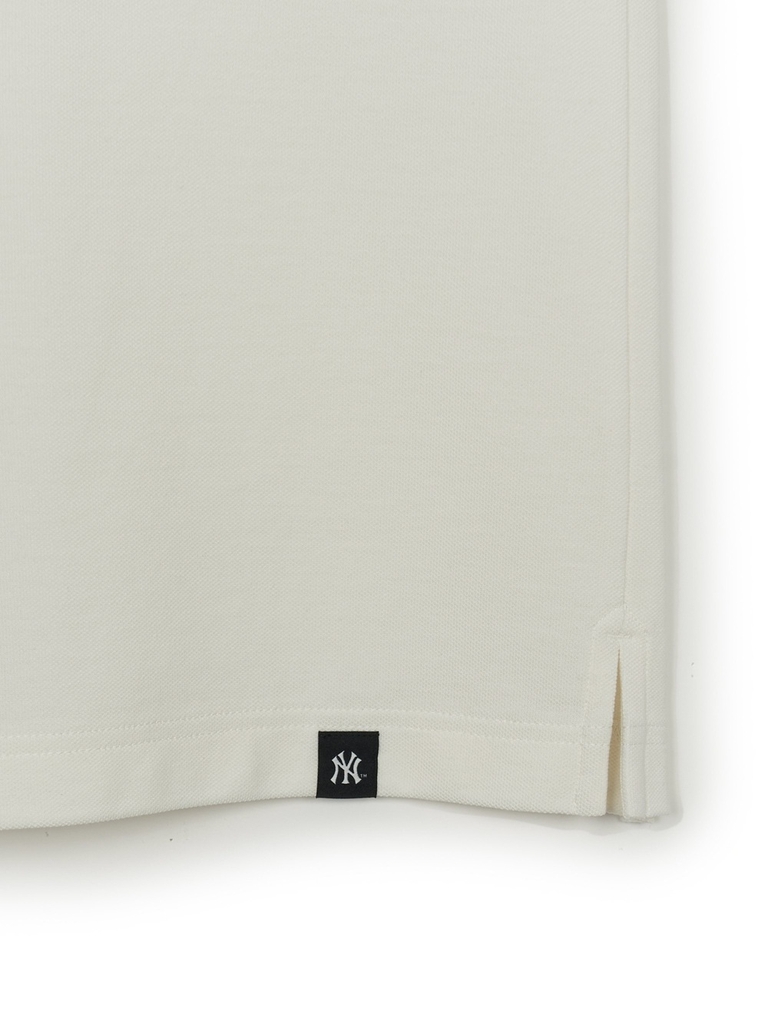 Áo Polo MLB Varsity Sportive Overfit Collar T-Shirt New York Yankees Ivory