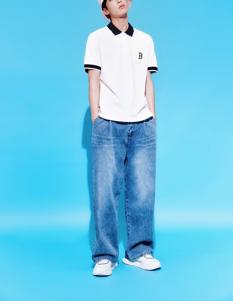 Áo Polo MLB Men's Basic Comfortable Fit Collar Boston Red Sox Ivory