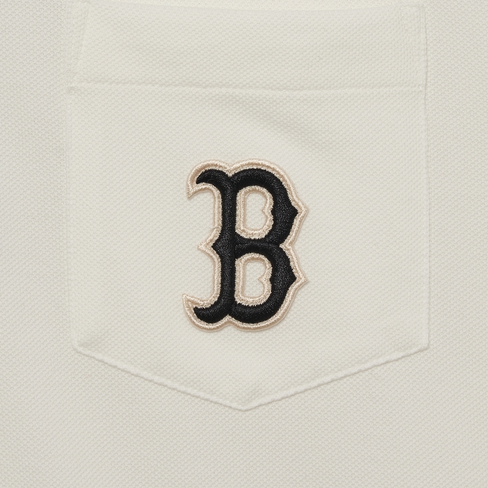 Áo Polo MLB Men's Basic Comfortable Fit Collar Boston Red Sox Ivory