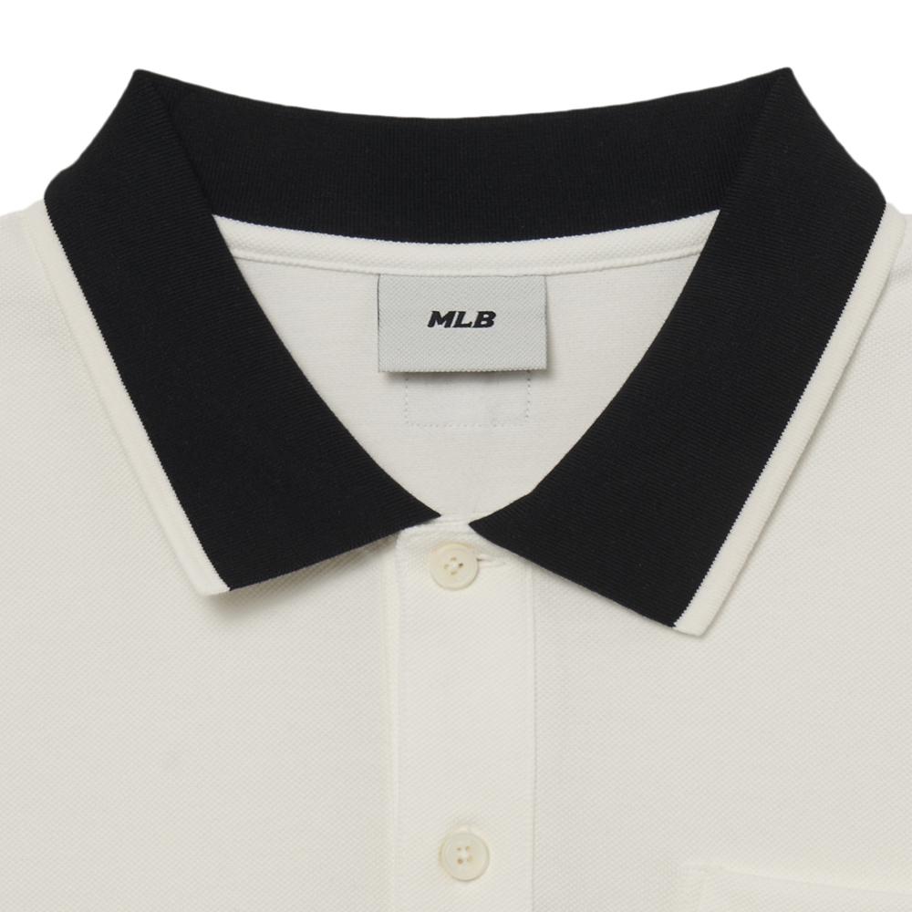 Áo Polo MLB Men's Basic Comfortable Fit Collar Boston Red Sox Ivory