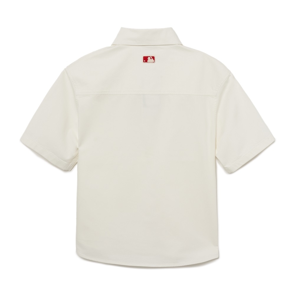 Áo Sơ Mi MLB Women's Heart Solid Denim Boston Red Sox Cream