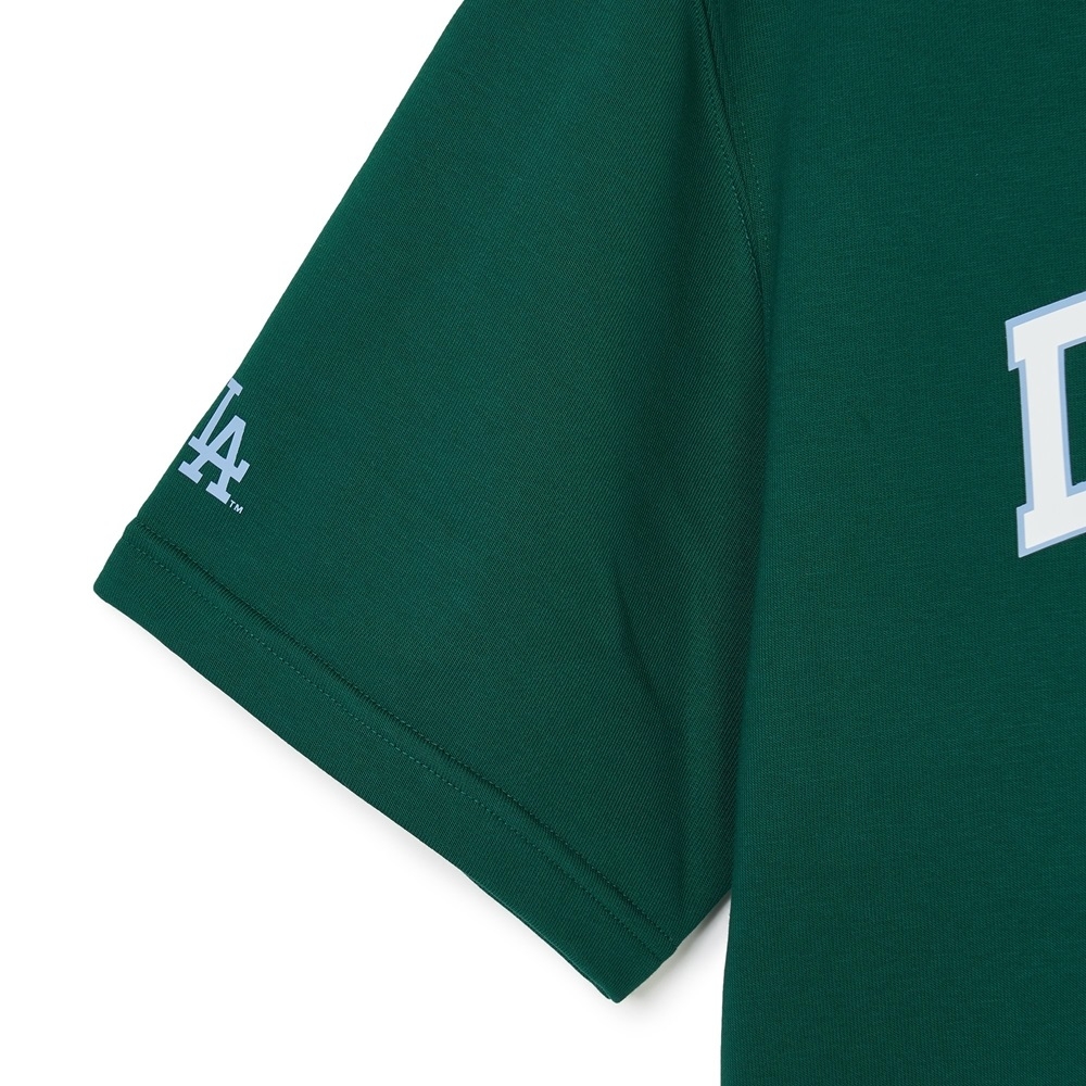 Áo Sweatshirt MLB Korea Varsity Short Sleeve LA Dodgers Green