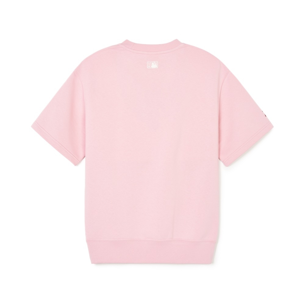 Áo Sweatshirt MLB Korea Varsity Short Sleeve New York Yankees Pink