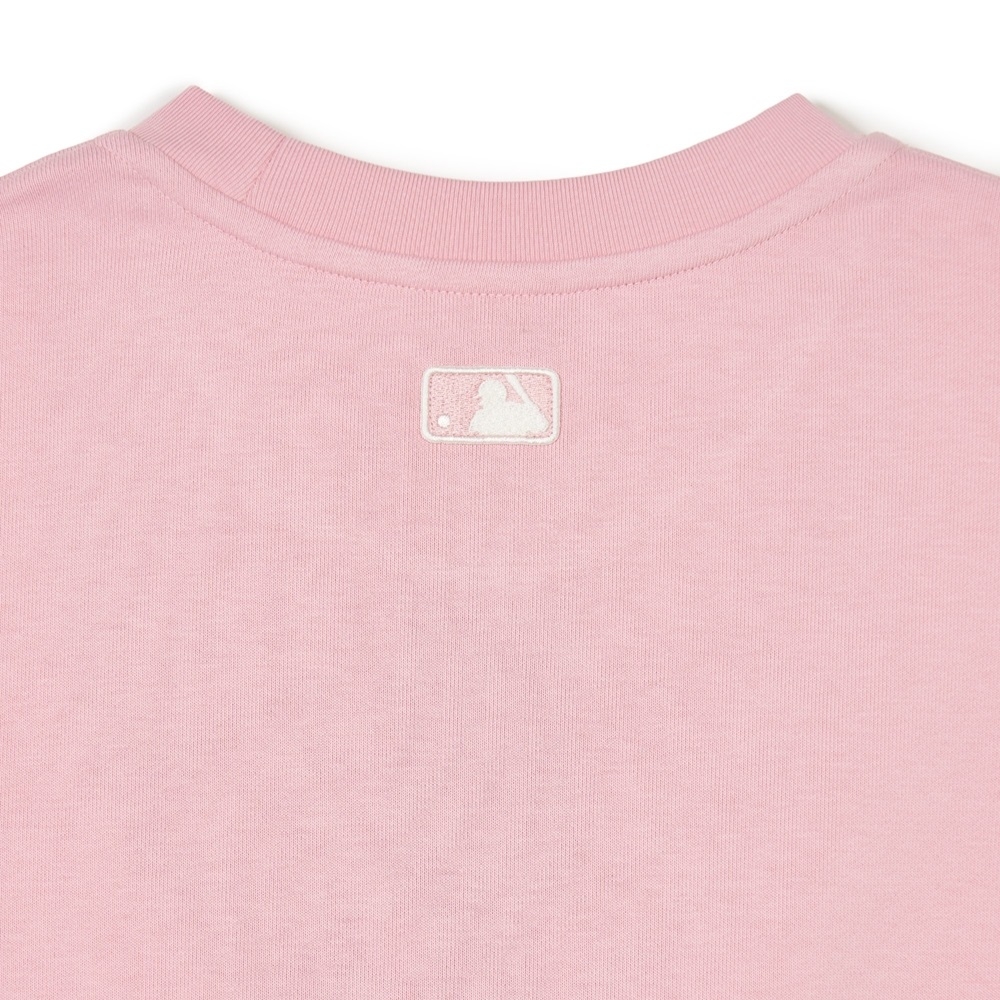 Áo Sweatshirt MLB Korea Varsity Short Sleeve New York Yankees Pink