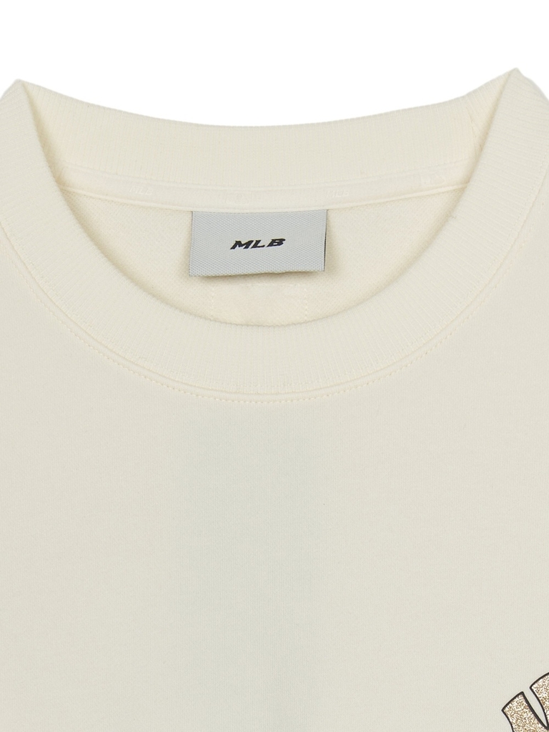 Áo Sweatshirt MLB New Year Snake Cartoon Graphic Overfit Man to Man New York Yankees Cream