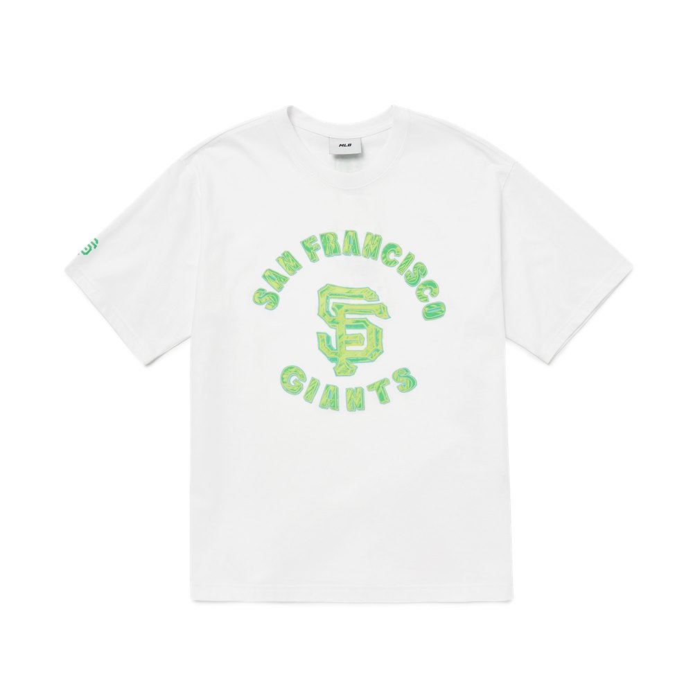 Áo Thun Basic Neon Logo Overfit San Francisco Giants White