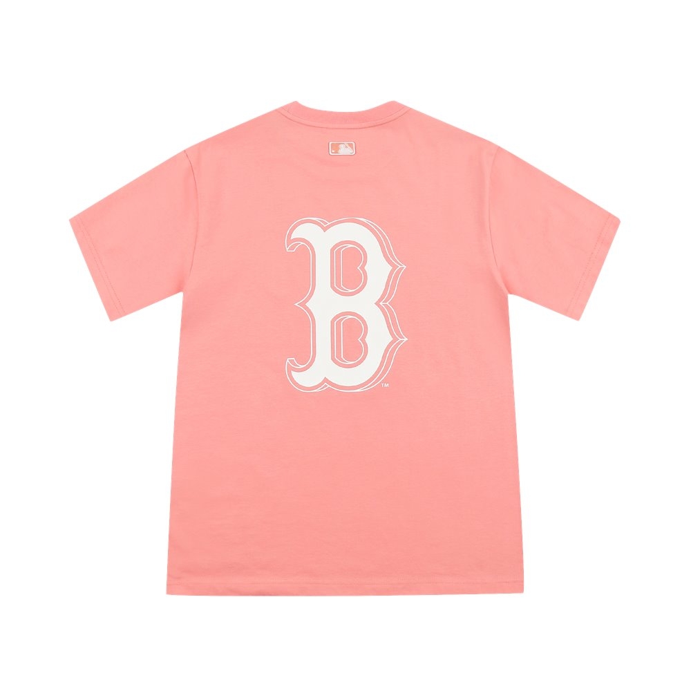 Áo Thun MLB Basic Back Big-Logo Boston Red Sox Pink