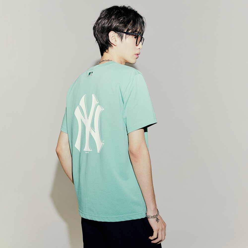 Áo Thun MLB Basic Back Big-Logo New York Yankees Khaki