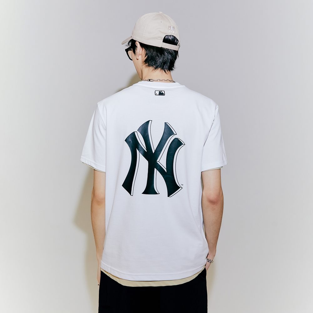 Áo Thun MLB Basic Back Big-Logo New York Yankees White