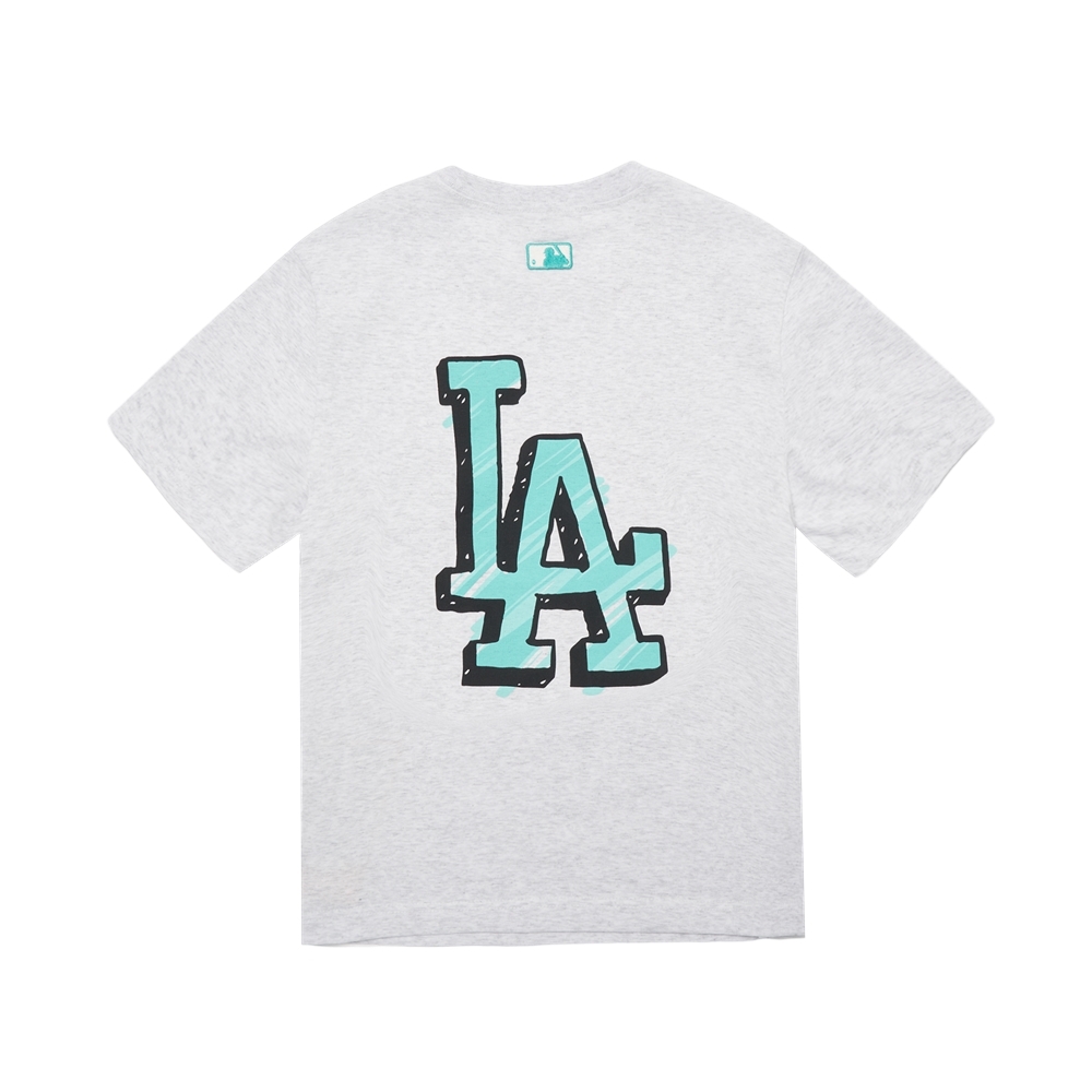 Áo Thun MLB Basic-Back Logo LA Dodgers Melange Grey