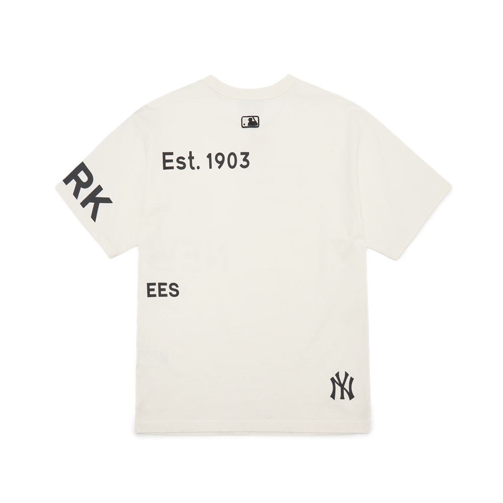 Áo Thun MLB Basic-Canvas New York Yankees Cream
