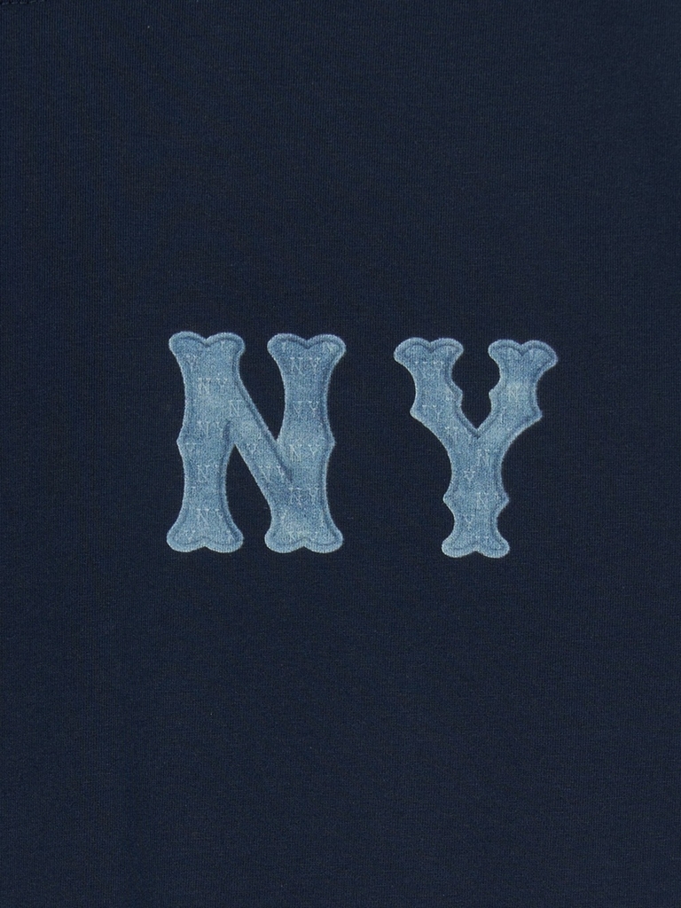 Áo Thun MLB Basic Denim-like Coopers Overfit Short Sleeve T-shirt New York Yankees Navy