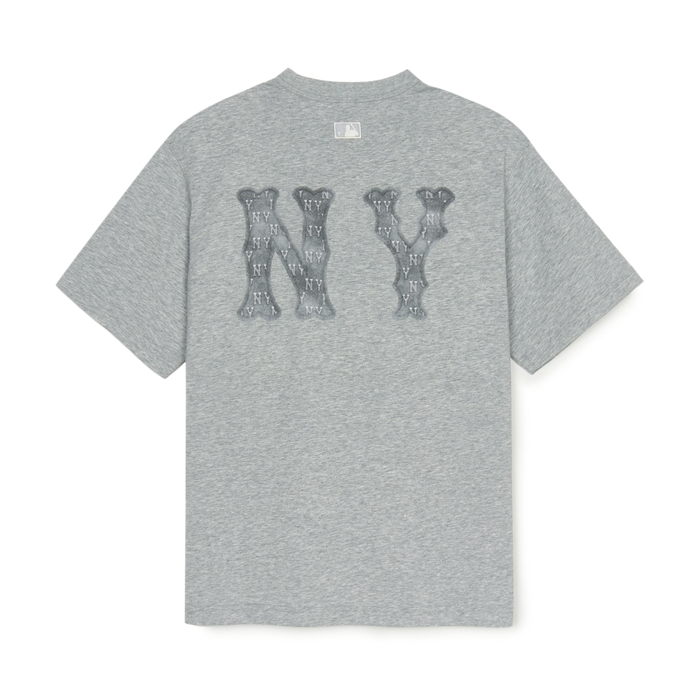 Áo Thun MLB Basic Denim-like Coopers Overfit Short Sleeve T-shirt New York Yankees Grey