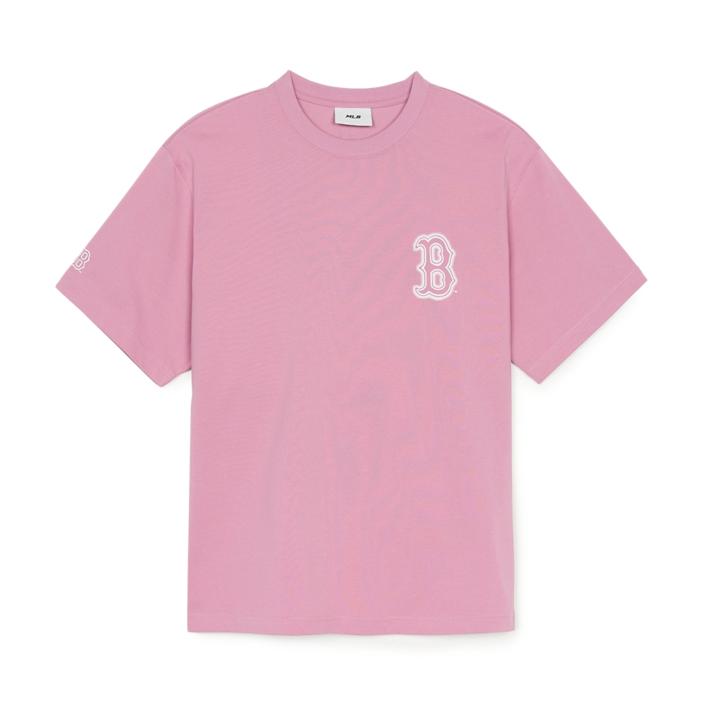 Áo Thun MLB Basic Street Logo Overfit Short Sleeve T-Shirt Boston Red Sox Pink
