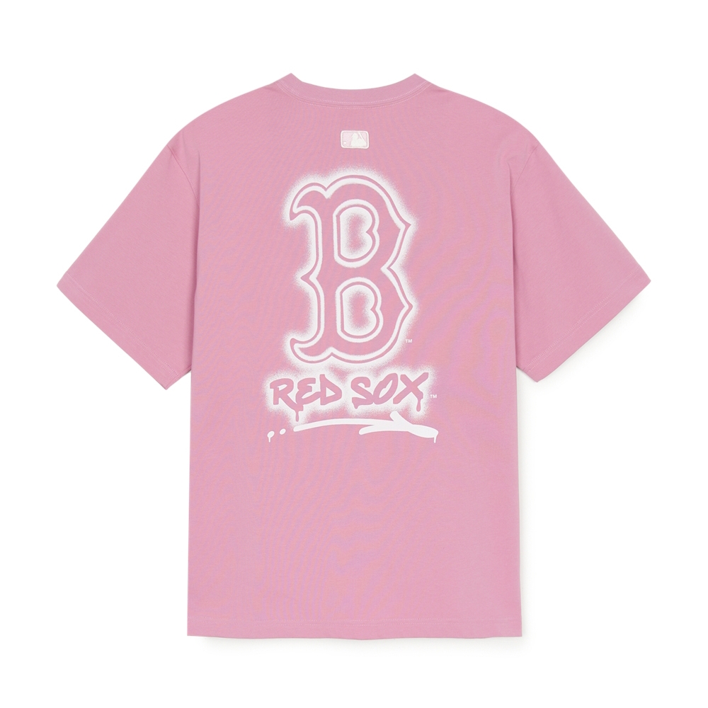 Áo Thun MLB Basic Street Logo Overfit Short Sleeve T-Shirt Boston Red Sox Pink
