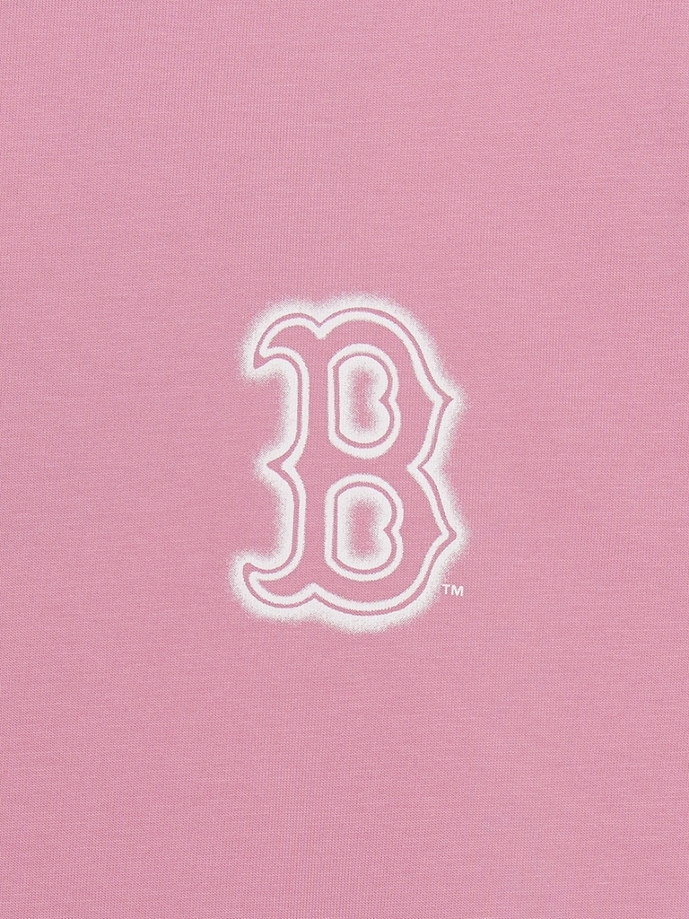 Áo Thun MLB Basic Street Logo Overfit Short Sleeve T-Shirt Boston Red Sox Pink