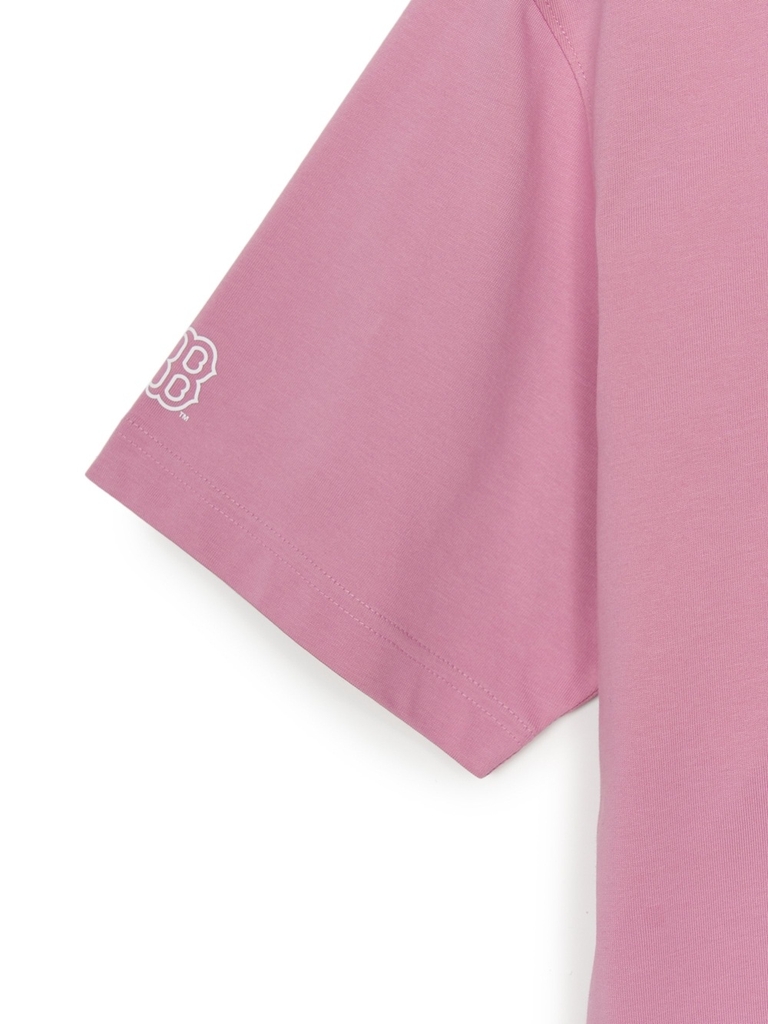 Áo Thun MLB Basic Street Logo Overfit Short Sleeve T-Shirt Boston Red Sox Pink