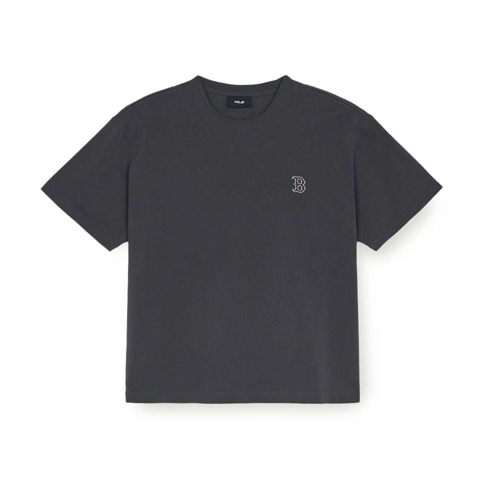 Áo Thun MLB Basic Heavyweight Overfit Short Sleeve T-Shirt Boston Red Sox Grey