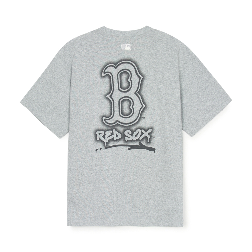 Áo Thun MLB Basic Street Logo Overfit Short Sleeve T-Shirt Boston Red Sox Grey