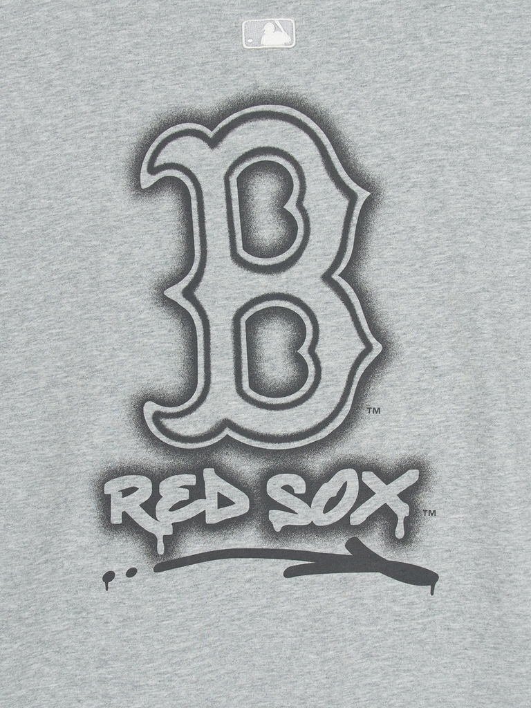 Áo Thun MLB Basic Street Logo Overfit Short Sleeve T-Shirt Boston Red Sox Grey