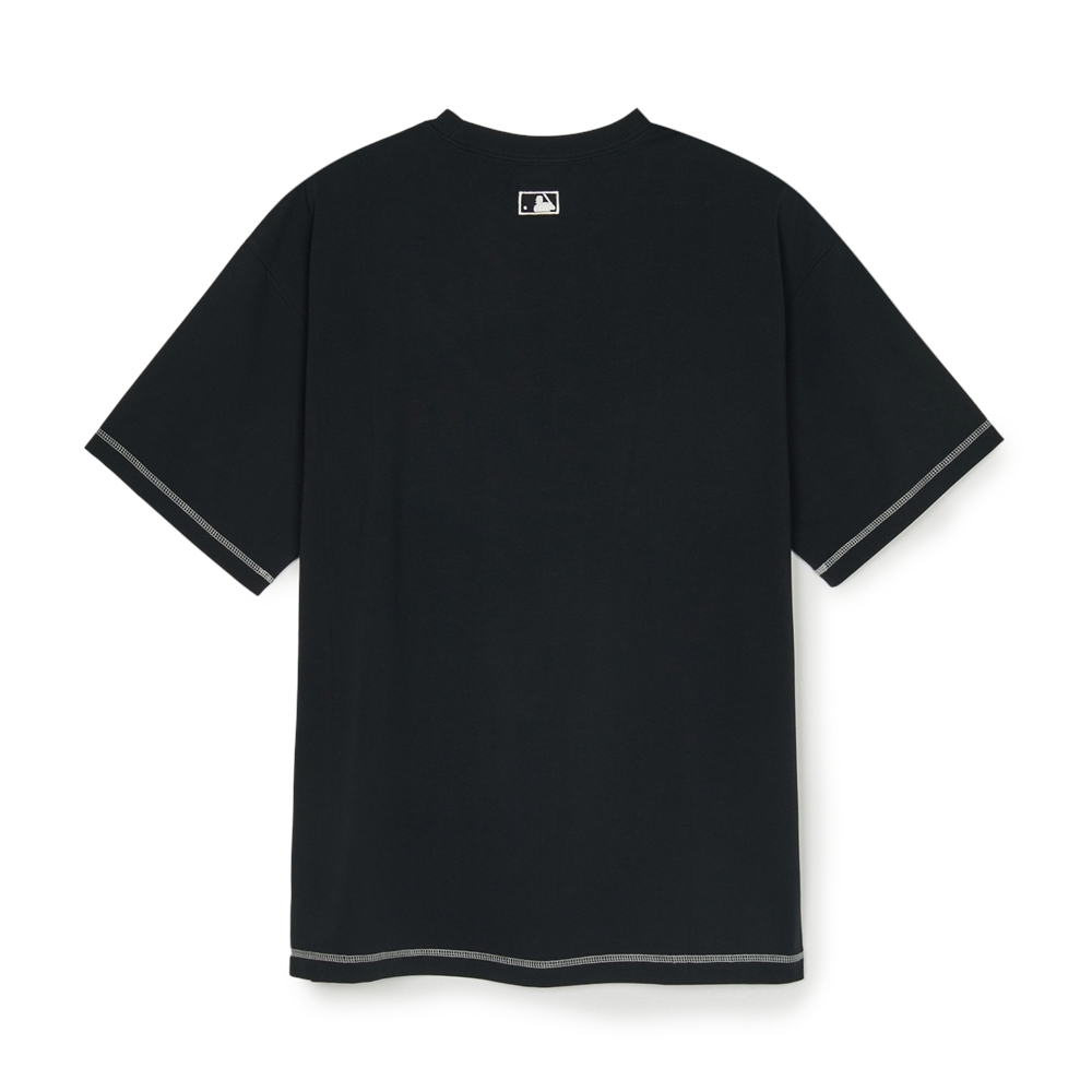 Áo Thun MLB Basic Coopers Logo Mega Overfit Functional Short Sleeve T-Shirt New York Yankees Black