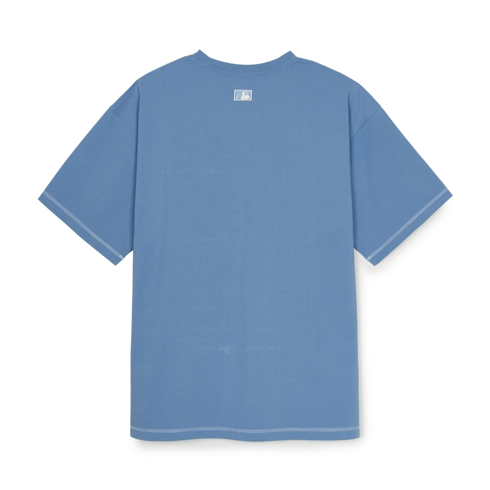 Áo Thun MLB Basic Coopers Logo Mega Overfit Functional Short Sleeve T-Shirt New York Yankees Blue