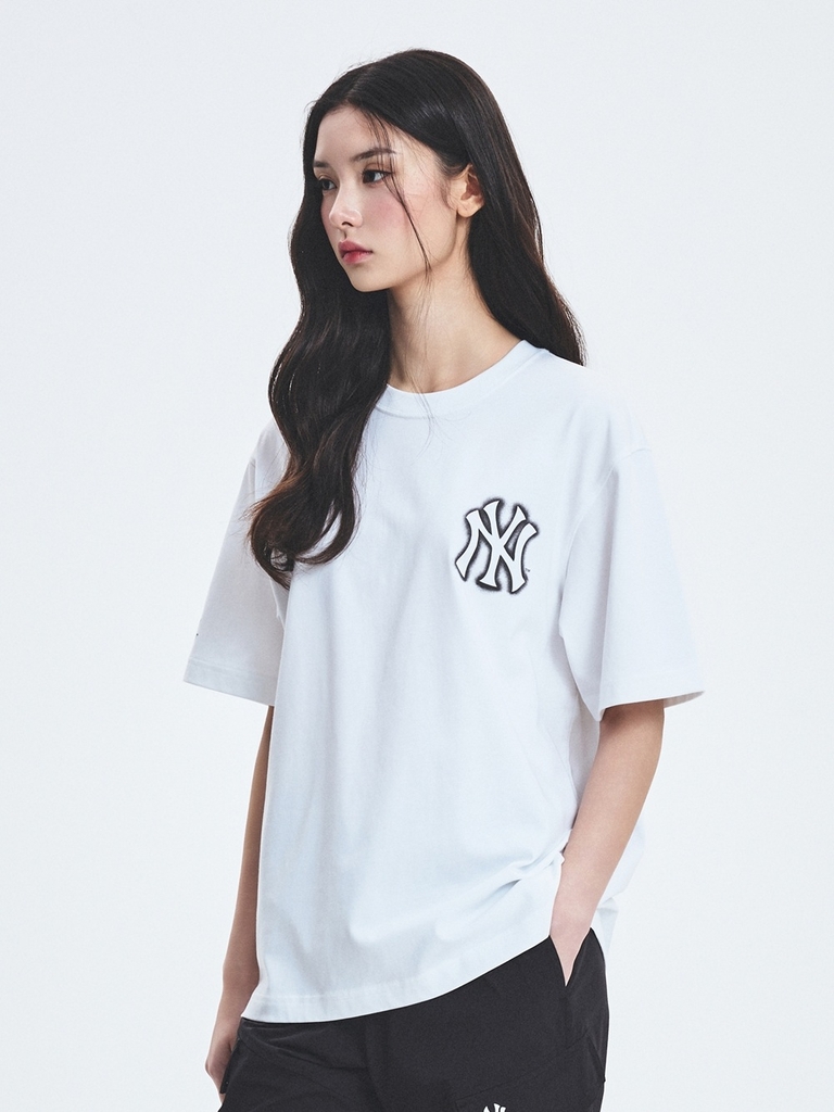 Áo Thun MLB Basic Street Logo Overfit Short Sleeve T-Shirt New York Yankees White
