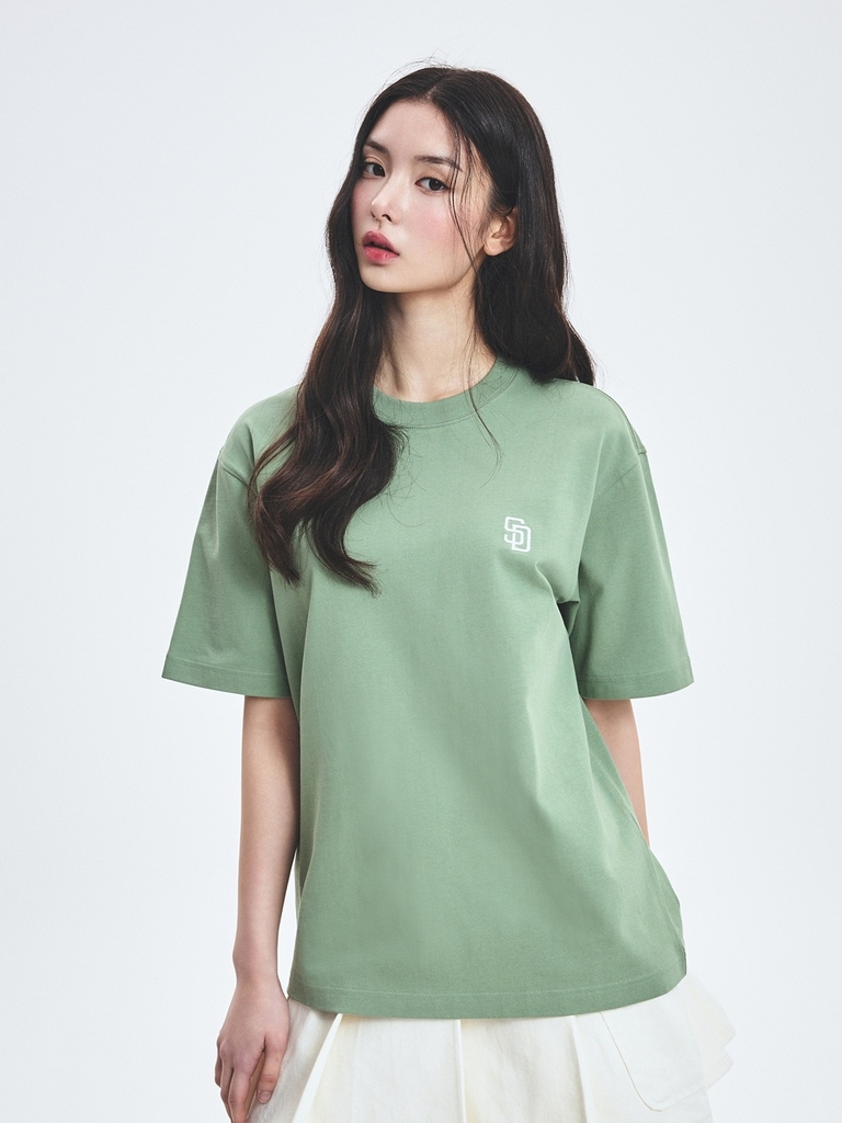 Áo Thun MLB Basic Heavyweight Overfit Short Sleeve T-Shirt San Diego Padres Khaki