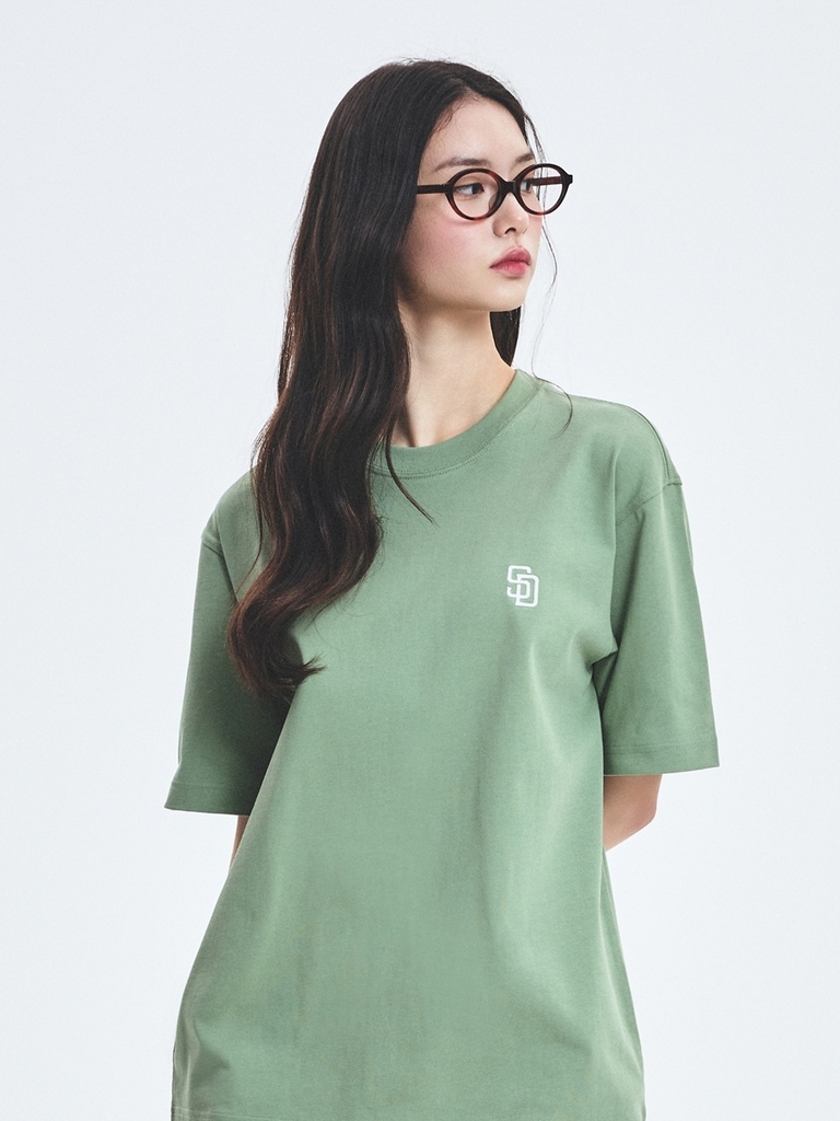 Áo Thun MLB Basic Heavyweight Overfit Short Sleeve T-Shirt San Diego Padres Khaki