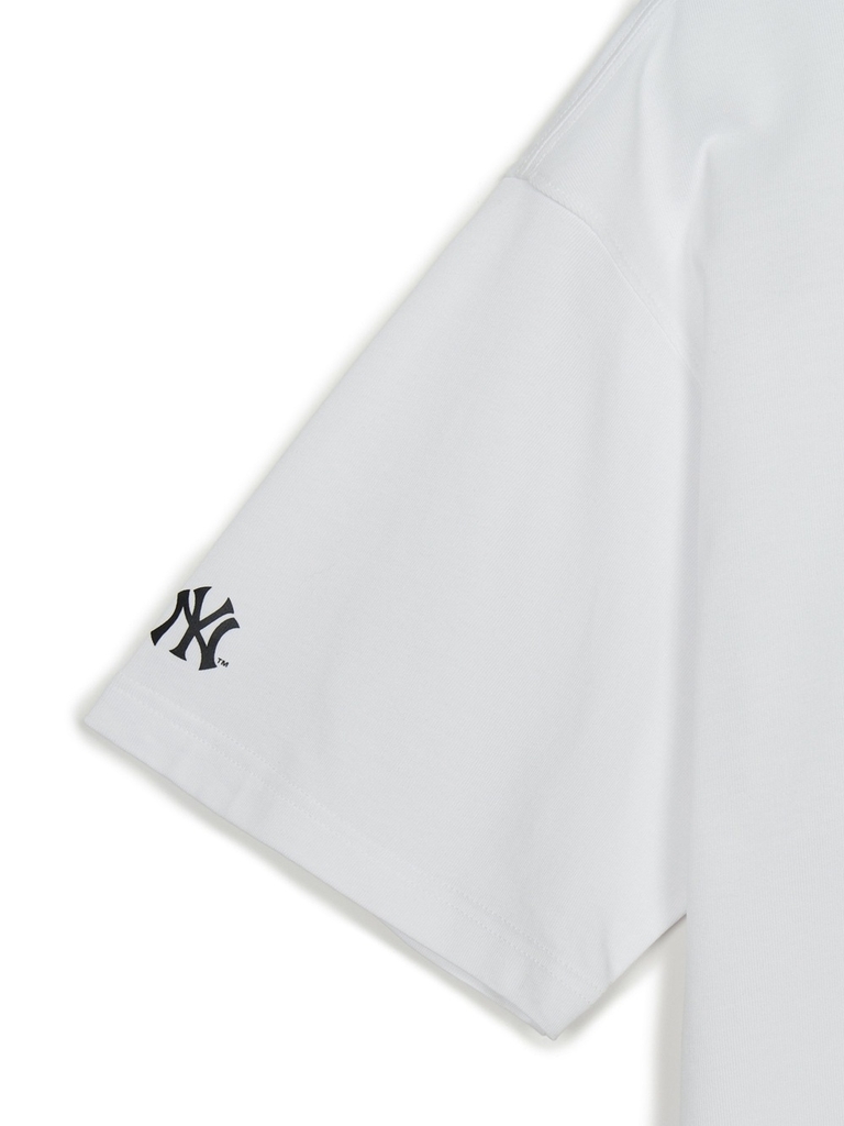 Áo Thun MLB Basic Heavyweight Mega Overfit Short Sleeve T-Shirt New York Yankees White