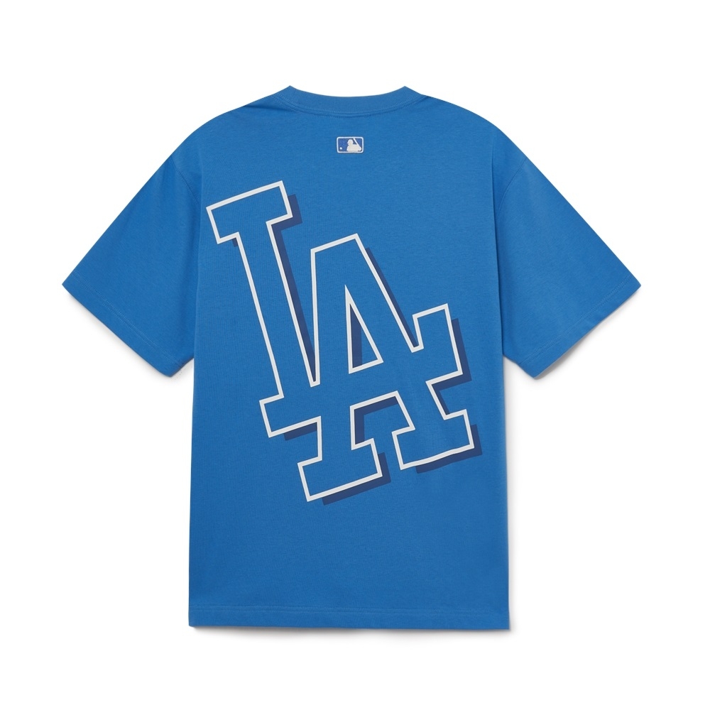 Áo Thun MLB Basic Mega Logo Overfit LA Dodgers Blue