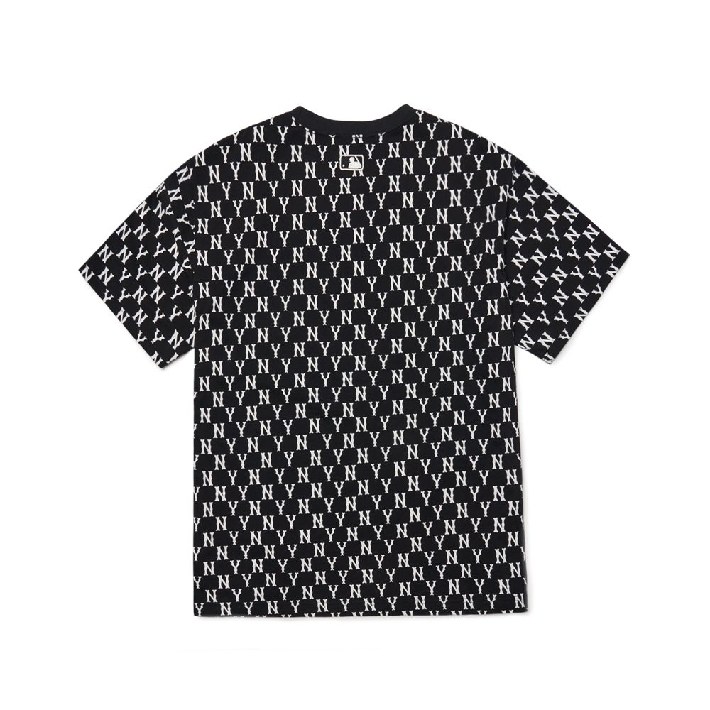 Áo Thun MLB Basic Monogram Allover New York Yankees Black