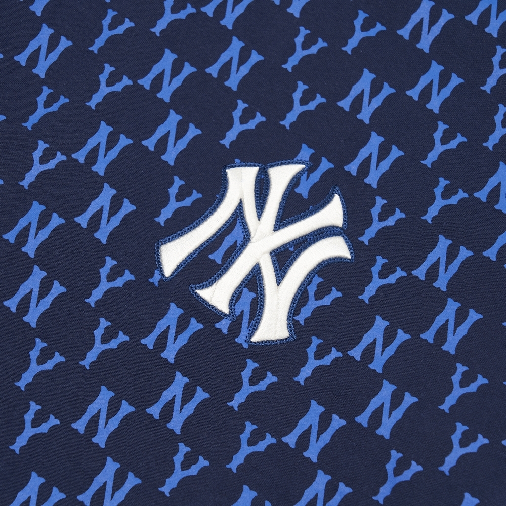 Áo Thun MLB Basic Monogram Allover New York Yankees Navy