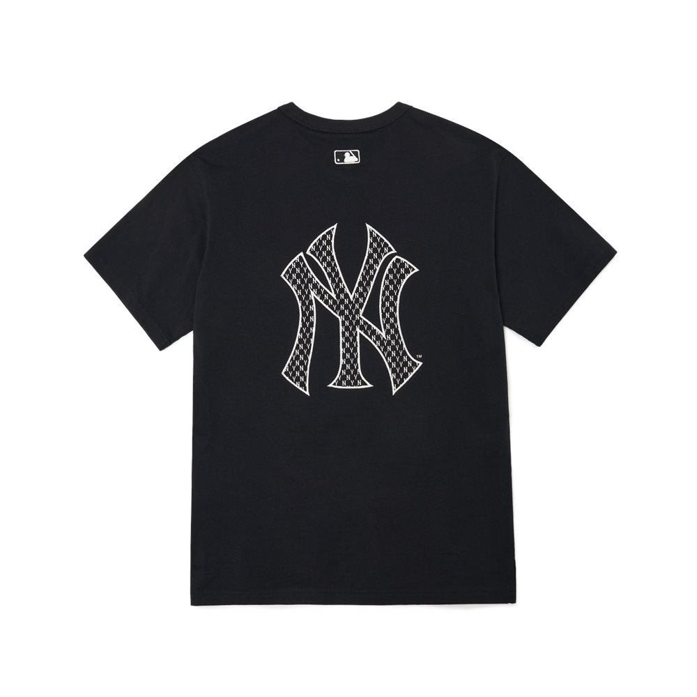 Áo Thun MLB Basic Monogram Back Logo New York Yankees Black