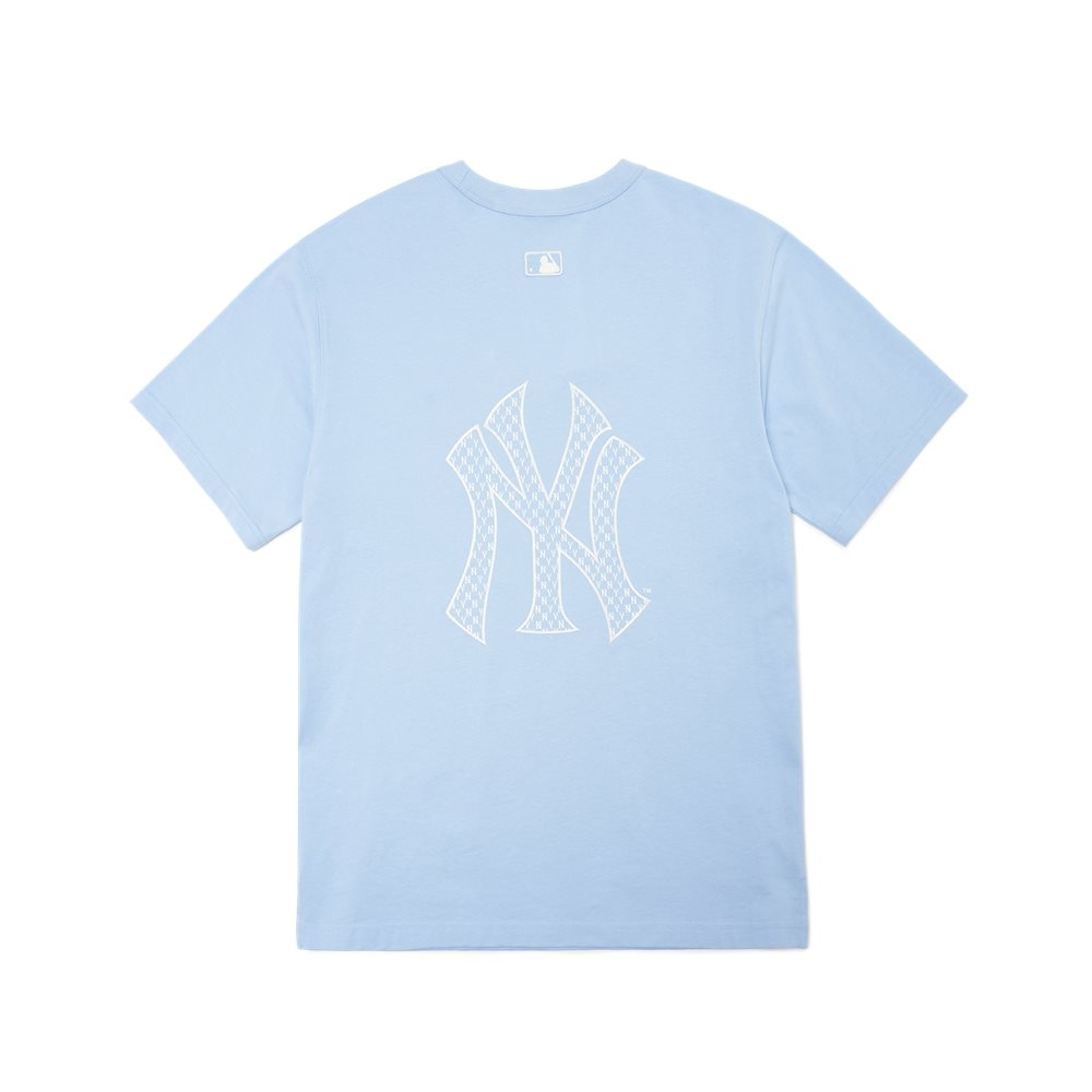 Áo Thun MLB Basic Monogram Back Logo New York Yankees L.Blue