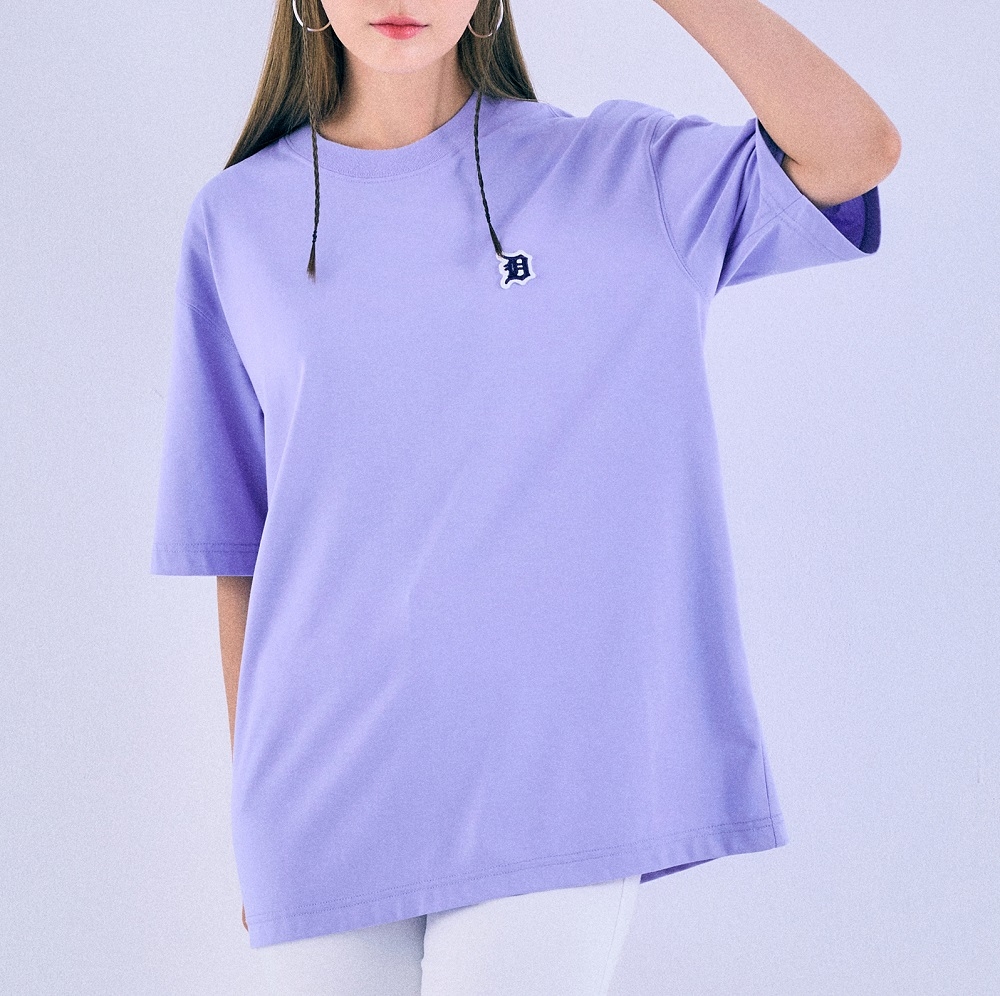 Áo Thun MLB Basic Small Logo Detroit Tigers L.Purple